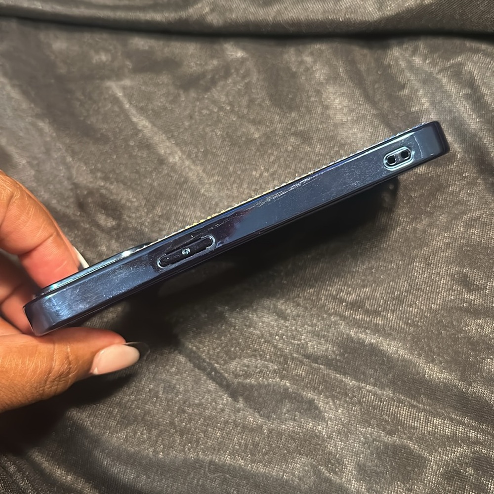 LuxyLemon Blue Crystal Glam MagSafe Phone Case, iPhone 14 Pro - Picture 11 of 12